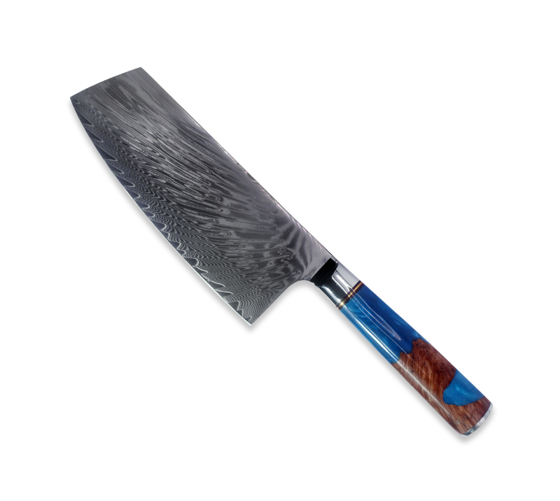 Лезвие из дамасской стали HS1044 + ручка из смолы
