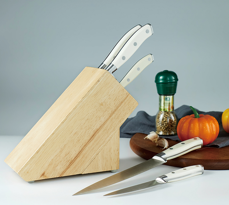 HS3039 6 шт., хит продаж, набор кухонных ножей с кованой ручкой из АБС-пластика с двойной стальной г